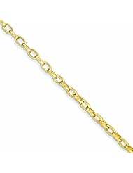 14K Gold 4.4mm Polished Fancy Link Bracelet 7.75 Inches