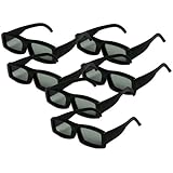 Universal Passive 3D Glasses - 6 PAIRS - OVERSIZE - to fit over prescription glasses - Work with passive 3D TVs LG, Vizio, Mitsubishi, Toshiba and Philip's