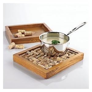 Wine Enthusiast Cork Trivet Kit - Maple by