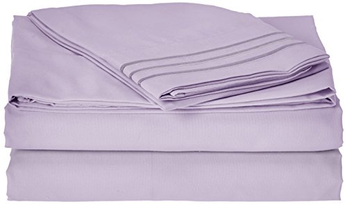 Elegant Comfort 1500 Thread Count Luxury Egyptian QualityWrinkle and Fade Resistant 3-Piece Sheet Set, Twin/Twin X-Large, Lilac
