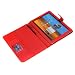 GTMax Durable Carrying Folio Wallet Leather Cover Case with Credit Card holder - Red for Verizon Samsung Galaxy Tab 10.1 LTE GT-P7500 / GT-P7510