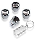 Jeep Grill Valve Stem Caps with Key Chain