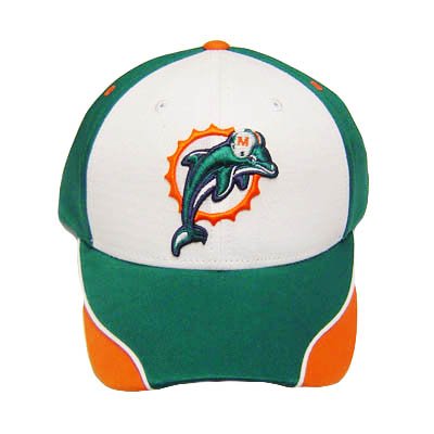 NFL MIAMI DOLPHIN GREEN AQUA COTTON VELCRO HAT CAP OSFA