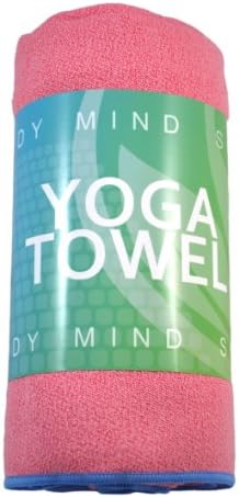 Yoga Mat Towels and Hand Towels - Best Accessory for Hot Yoga - Yoga Towel with Non Slip Grip; Exercise, Fitness, Pilates, and Yoga Gear; Money Back Guarantee (Pale Pink, Hand Towel)