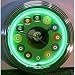 Billiards Chrome Finished Neon Clock - (green)