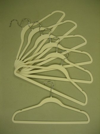 100 Huggable Velvet Hangers - White (White) (10