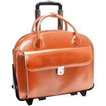 McKleinUSA GLEN ELLYN 94360 Orange Leather Detachable-Wheeled Women's Case
