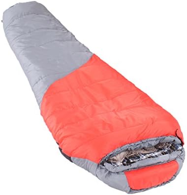 HIMALAYA Sleeping Bag Hollow Cotton Contained 60% Silicon Waterproof Calendered Pongee 1.8kgs 4 Seasons Outdoor Mummy for Camping &amp; Hiking , Trekking , Mountaineering (Orange)