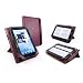 Tuff-Luv Tri-Stand Faux Leather Case Cover Stand for Kobo Vox - Purple