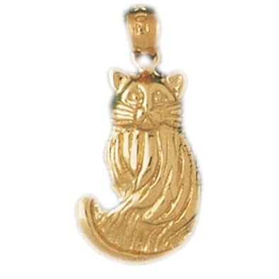 Cheap Girls Jewelry Dazzlers Solid 14k Gold Cat Charm Pendant Available in three colors from jewelsberry (weights: 2.0 grams only) For Sale