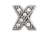 Zable(tm) Sterling Silver C.Z. 'X' Bead / Charm