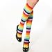 Angelina Rainbow Striped KNEE HIGH Socks, #2540