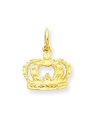 14k Yellow Gold Crown Pendant. Metal Wt- 0.82g