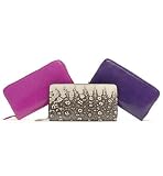 Adriana Castro Lizard Zip Wallets In Azalea, Ring Lizard and Yellow