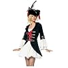 Sexy Kost�m PIRATIN SCHWARZ/WEISS Fasching Karneval Pirat 36/38