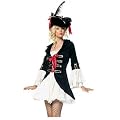Sexy Kost�m PIRATIN SCHWARZ/WEISS Fasching Karneval Pirat 36/38