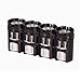 Storacell SLD4TB by Powerpax SlimLine D Battery Caddy, Black, Holds 4 Batteries, 1 Count (Pack of 1)