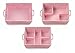 Badger Basket Folding Storage Baskets with Adjustable Dividers, Pink, Large, 2 Count