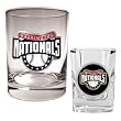 Washington Nationals Rocks Glass & Square Shot Glass Set - Primary Logo MLB Baseball