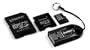 Kingston Mobility Kit - 8 GB microSDHC Flash Memory Card with SD and miniSD Adapters + USB 2.0 Reader MBLY/8GB (Black)