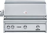Lynx Professional Grill L36PSR1 36 Built-in Gas Grill with 935 sq. in. Cooking Surface, ProSear Burner, Two Red Brass Burners, Hot Surface Ignition System, Blue LED Control Illumination, Hood Assist Kit and Dual-Position Internal Rotisserie
