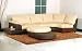 Abbyson Casablanca Two-Tone Cream Sectional|CI-1236-CRM