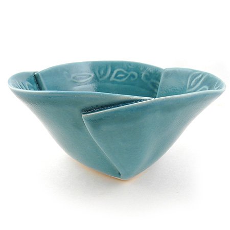 Best Cheap Soup/Salad/Breakfast Bowl, Handmade Stoneware Pottery, Turquoise, 7-inch