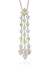 Diamond 18k Two Tone Gold Pendant Necklace