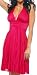 Hot Pink Marilyn Pleated Halter Party Cocktail Dress , Small
