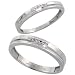 10k White Gold 2-Piece His (4mm) & Hers (3mm) Diamond Wedding Band Set