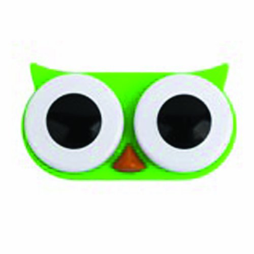 Kikkerland Retro Owl Contact Lens Case-Green