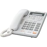 Panasonic KX-TS620W Integrated Corded Phone with All-Digital Answering System, White