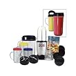 Magic Bullet 25 piece Deluxe Set - New Bullet Extras (2 On-the Go 22oz Mugs and 2 Flip Top Lids)