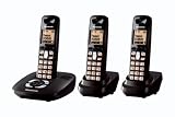 Panasonic - KX-TG6423 Trio - T&eacute;l&eacute;phone sans fil avec avec r&eacute;pondeur DECT / GAP - Mains-libres - Noir