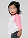 American Apparel Infant Poly-Cotton 3/4 Sleeve Raglan - White/Navy / 12-18M