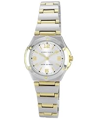 Anne Klein Womens 108655SVTT Two Tone Round Dress Watch
