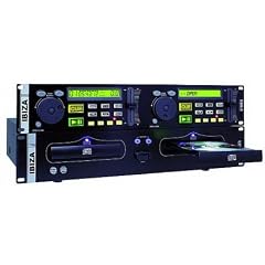 Doppel CD-Player IBIZA 'DJ-100' schwarz