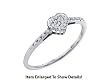 Petite 10k. White Gold Heart Shaped Diamond Promise Ring