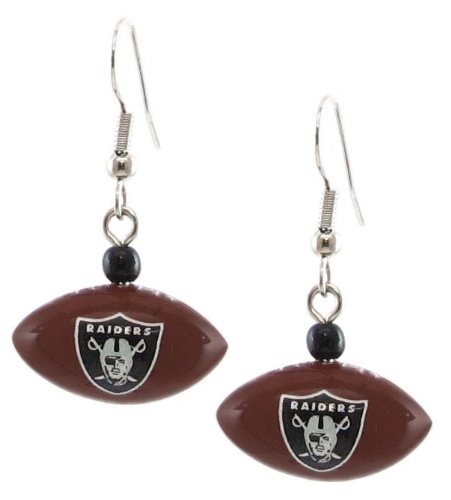 Oakland Raiders - NFL Mini Football Dangler Earrings