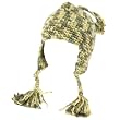 Wool Handknit Trooper Trapper Winter Knit Hat Multi-Olive