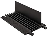 Guard Dog GD5X125-B/B Polyurethane Heavy Duty 5 Channel Cable Protector with Dog Bone Connector, Black Lid with Black Ramp, 36