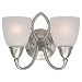 Sea Gull Lighting 40074-962 Pemberton Two-Light Vanity, Brushed Nickel Finish with Satin Etched Glass