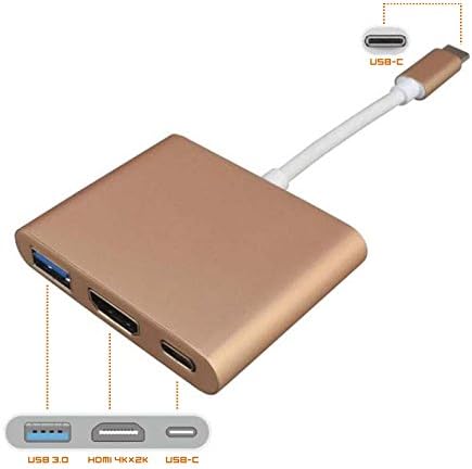 USB 3.1 TYPE C to HDMI USB-C Digital AV Multiport Adapter for Macbook, Gold