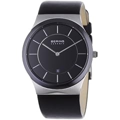 Bering Time Herren-Armbanduhr Slim Ceramic schwarz 32239-447