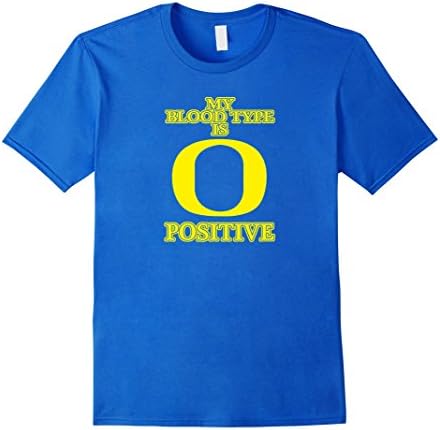 Men's My Blood Type Is O Positive T-Shirt Large Royal Blue