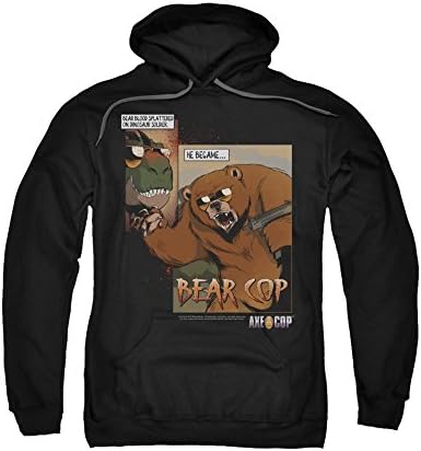 Axe Cop Webcomic Dinosaur Soldier Became Bear Cop Adult Pull-Over Hoodie