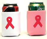 12 Breast Cancer Awareness Pink Ribbon Can Covers Koozies