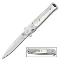 Stiletto Folding Knife w/ Pearl Handle