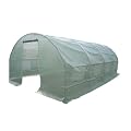 6M x 3M x 2M Walk In Garden Polytunnel Greenhouse Transparent Portable