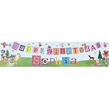 Oopsy daisy Princess Birthday Banner by Jill McDonald, 54 by 12 Inches